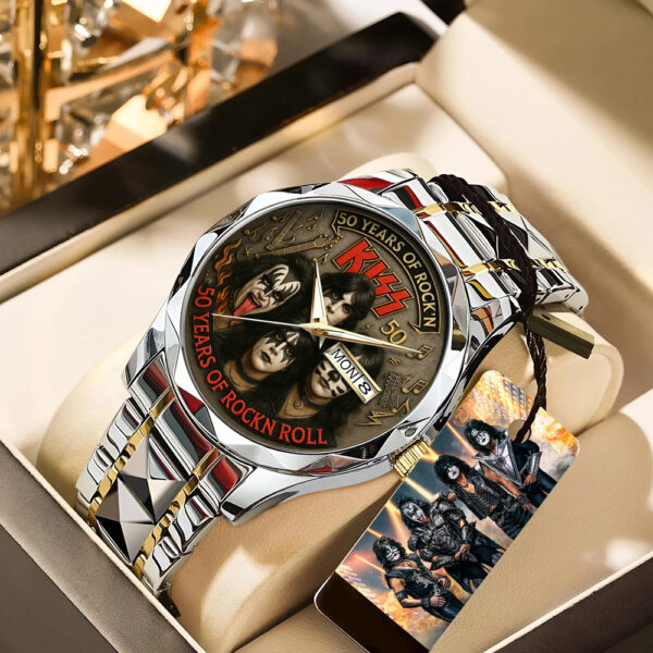 Kiss Band Alloy Luxury Quartz Watch - TANTN 14941