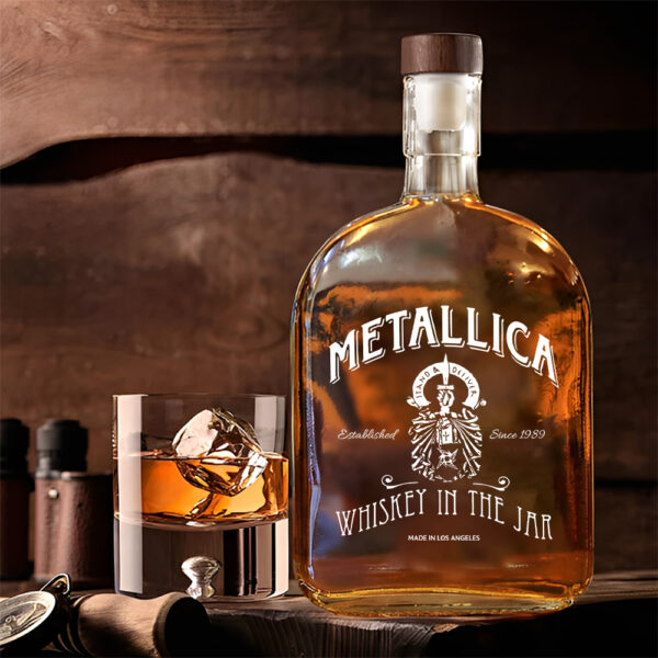 Personalized MET Band 25oz Empty Whiskey Bottle - TANTN 15010