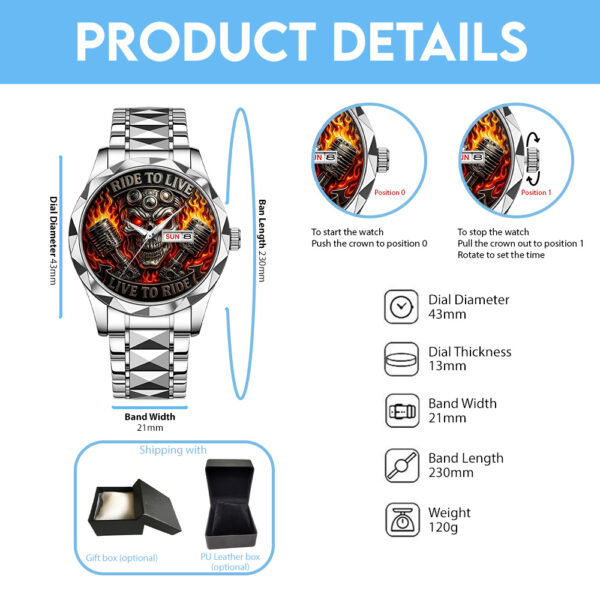Motorcycle Alloy Luxury Quartz Watch - TANTN 15249