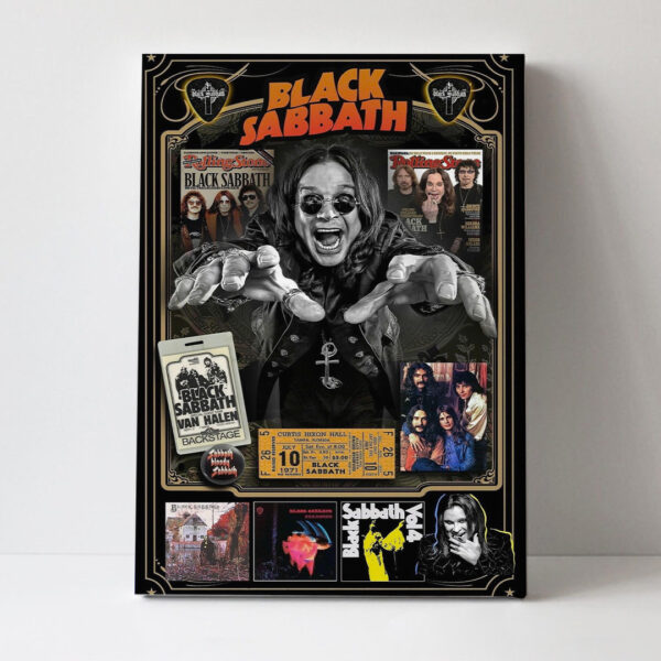 Ozzy Osbourne Rectangle Canvas With Inner Frame - TMTHU 195