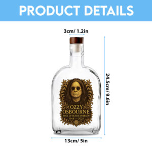 Ozzy Osbourne 25oz Empty Whiskey Bottle - TMTHU 191