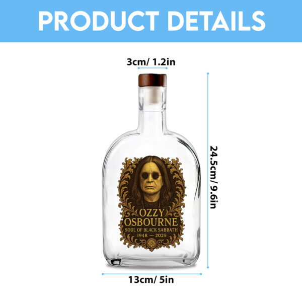 Ozzy Osbourne 25oz Empty Whiskey Bottle - TMTHU 191