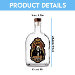 Ozzy Osbourne 25oz Empty Whiskey Bottle - MAITM 12408