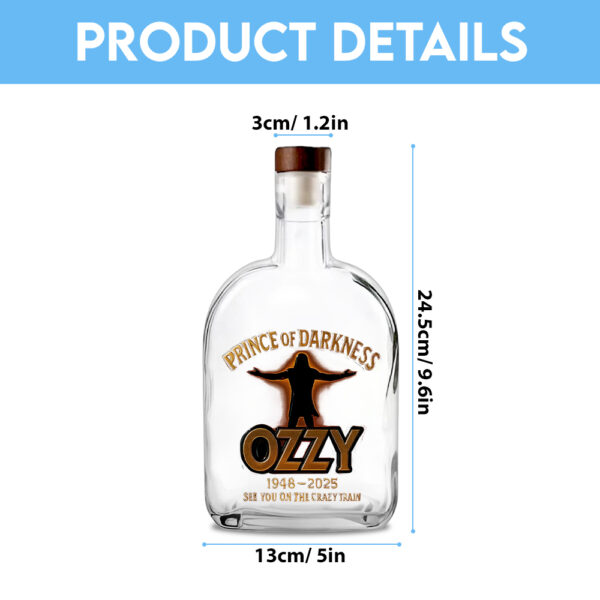 Ozzy Osbourne 25oz Empty Whiskey Bottle - TANTN14967