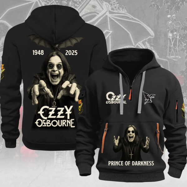 Ozzy Osbourne 2D Quarter Zip Hoodie - MAITM 12480