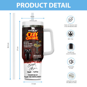 Ozzy Osbourne 40oz Stanley Tumbler - TANTN 15055