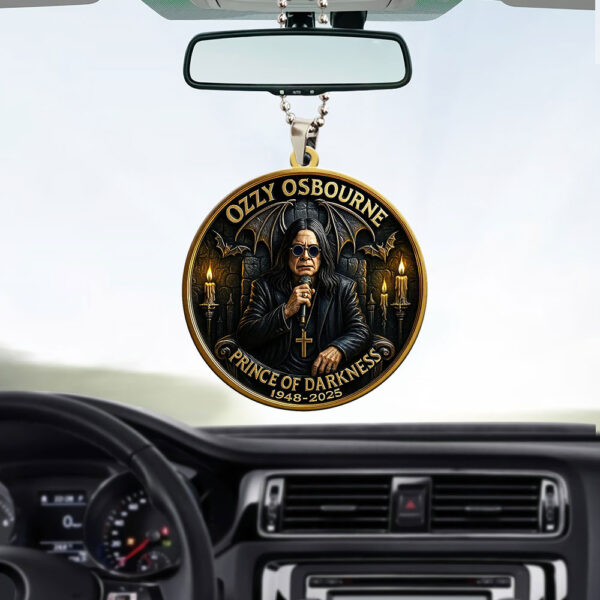 Ozzy Osbourne Custom shape 2-sided Acrylic Car Ornament - MAITM 12428