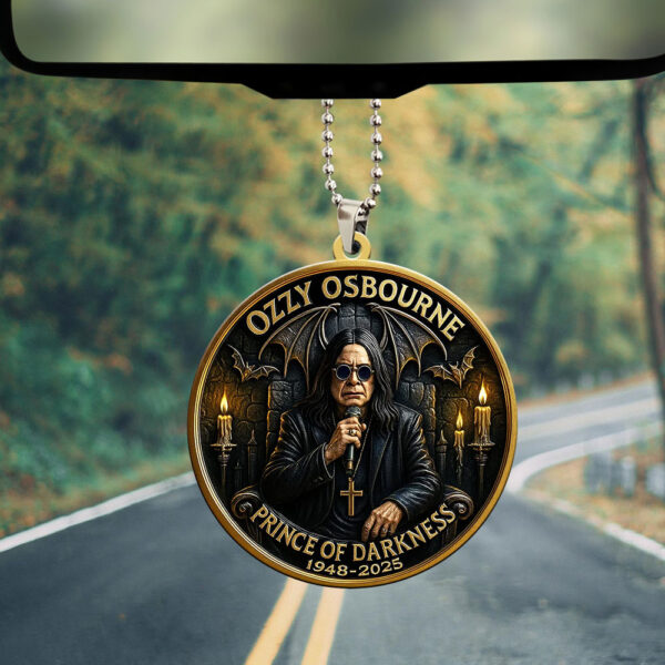 Ozzy Osbourne Custom shape 2-sided Acrylic Car Ornament - MAITM 12428