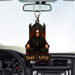 Ozzy Osbourne Custom shape 2-sided Acrylic Car Ornament - TANTN 15061