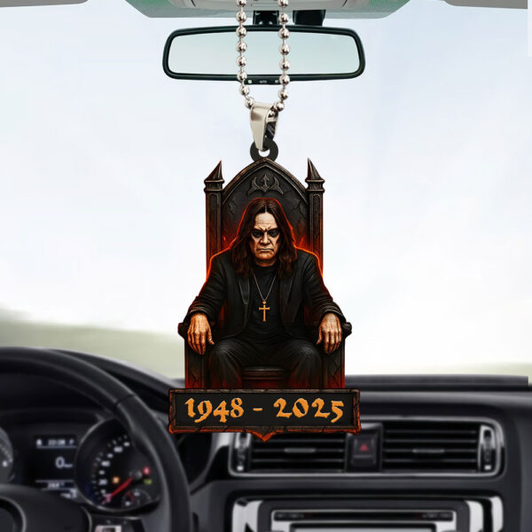 Ozzy Osbourne Custom shape 2-sided Acrylic Car Ornament - TANTN 15061