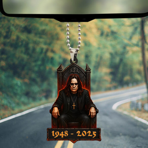 Ozzy Osbourne Custom shape 2-sided Acrylic Car Ornament - TANTN 15061