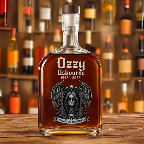 Ozzy Osbourne 25oz Empty Whiskey Bottle - MAITM 12433