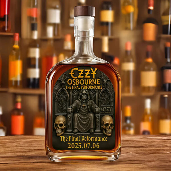 Ozzy Osbourne 25oz Empty Whiskey Bottle - TANTN 14964