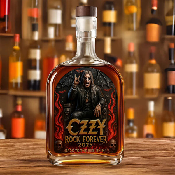 Ozzy Osbourne 25oz Empty Whiskey Bottle - TANTN 14966