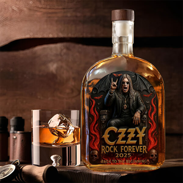 Ozzy Osbourne 25oz Empty Whiskey Bottle - TANTN 14966