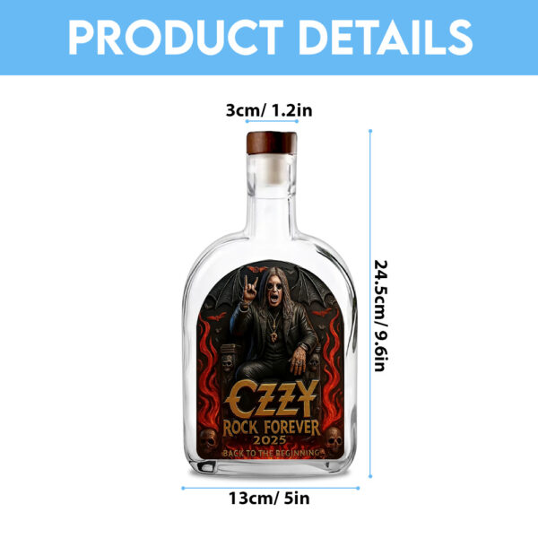 Ozzy Osbourne 25oz Empty Whiskey Bottle - TANTN 14966