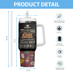 Ozzy Osbourne 40oz Stanley Tumbler - TANTN 15057
