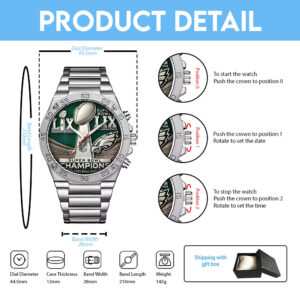 Philadelphia Eagles Gentleman Stainless Steel Watch - TANTN 15074