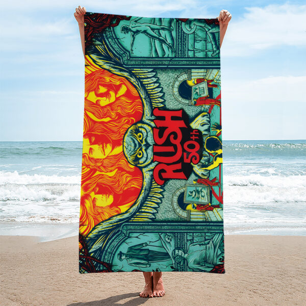 Rush Band Rectangle Beach Towel - TANTN 15017
