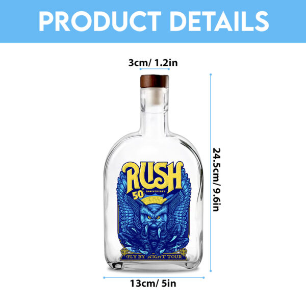 Rush Band 25oz Empty Whiskey Bottle - TANTN 15015