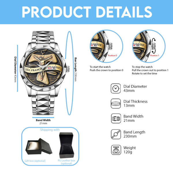 São Francisco de Assis Alloy Luxury Quartz Watch - TANTN 15193