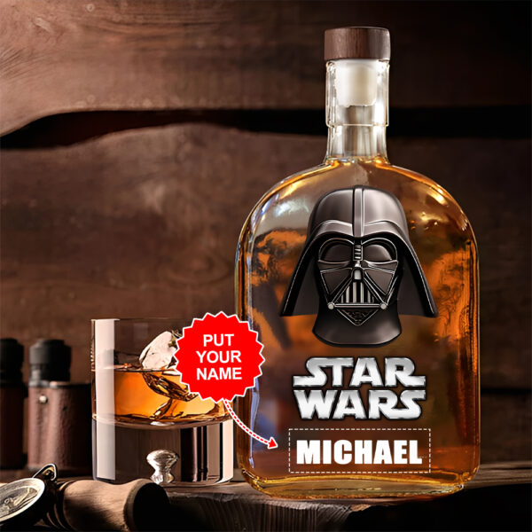 Personalized Star Wars 25oz Empty Whiskey Bottle - MAITM 12476