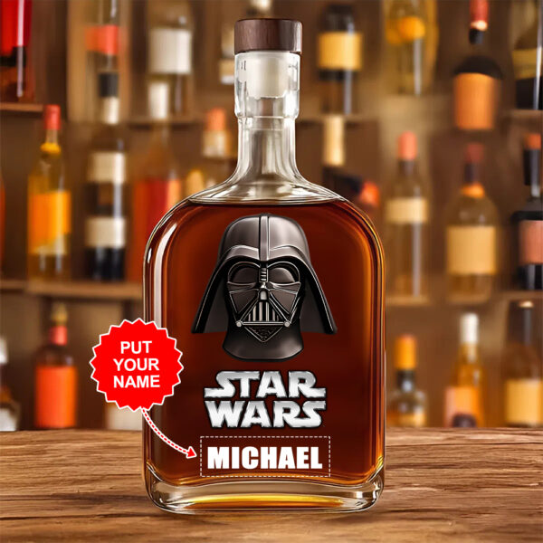Personalized Star Wars 25oz Empty Whiskey Bottle - MAITM 12476