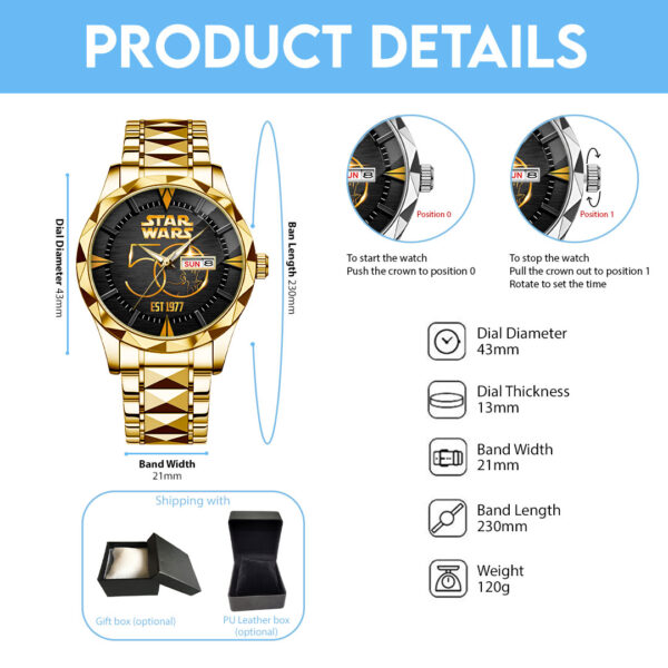 Star Wars Alloy Luxury Quartz Watch - HOATT 12229