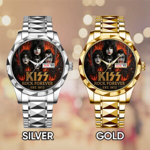Kiss Band Alloy Luxury Quartz Watch - TANTN 14956
