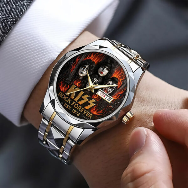 Kiss Band Alloy Luxury Quartz Watch - TANTN 14956