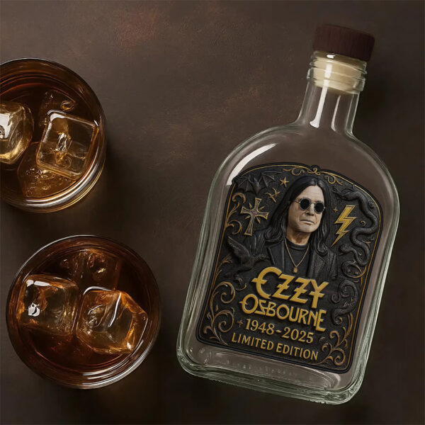 Ozzy Osbourne 25oz Empty Whiskey Bottle - TANTN 14965