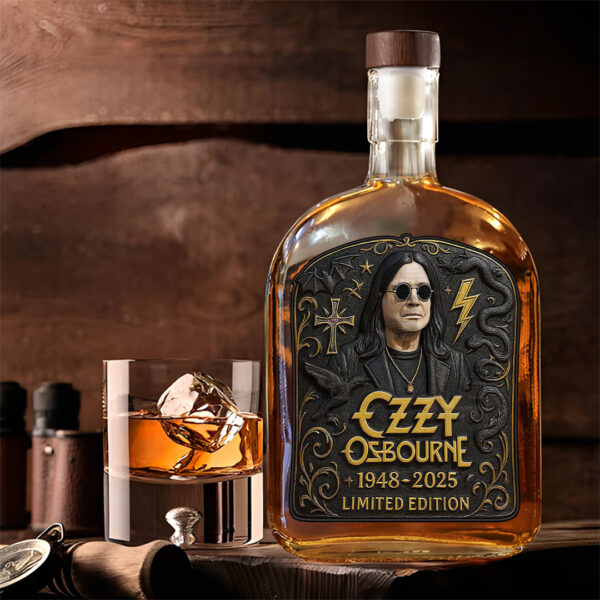 Ozzy Osbourne 25oz Empty Whiskey Bottle - TANTN 14965