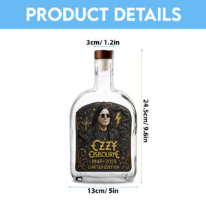 Ozzy Osbourne 25oz Empty Whiskey Bottle - TANTN 14965