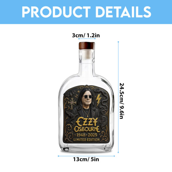Ozzy Osbourne 25oz Empty Whiskey Bottle - TANTN 14965