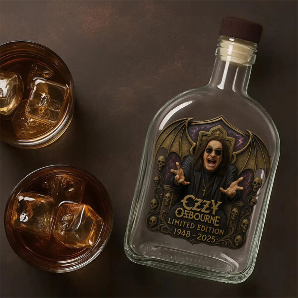 Ozzy Osbourne 25oz Empty Whiskey Bottle - TANTN 14968
