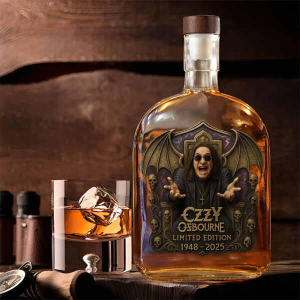Ozzy Osbourne 25oz Empty Whiskey Bottle - TANTN 14968