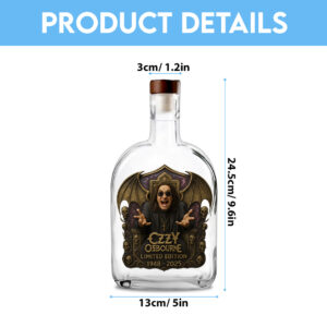 Ozzy Osbourne 25oz Empty Whiskey Bottle - TANTN 14968