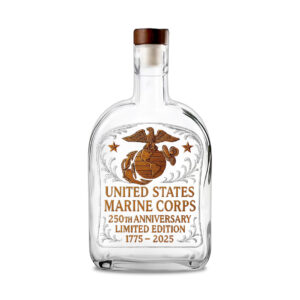 US Marine Corps 25oz Empty Whiskey Bottle - TANTN 15027