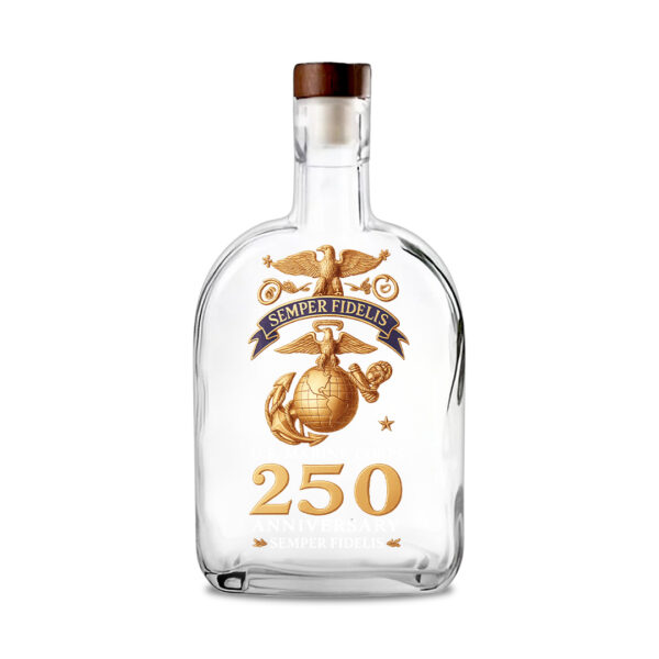 US Marine Corps 25oz Empty Whiskey Bottle - TANTN 15029