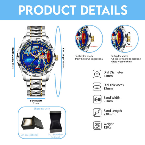 Gundam Alloy Luxury Quartz Watch - TANTN 15036