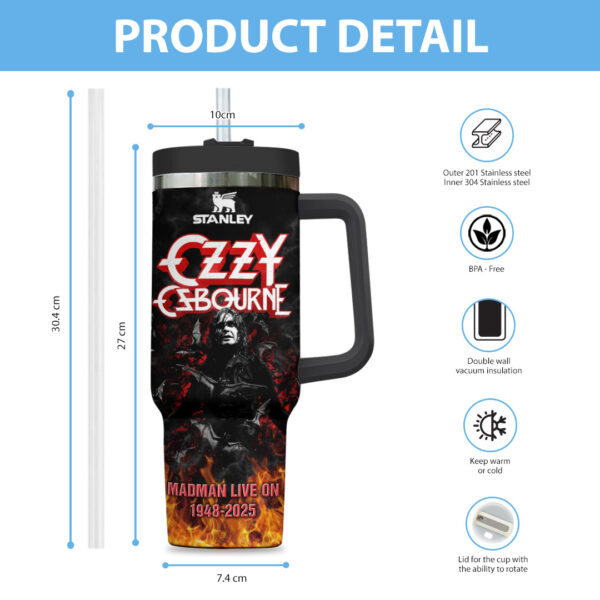 Ozzy Osbourne 40oz Stanley Tumbler - TANTN 15056