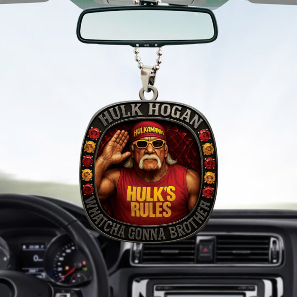 Hulk Hogan Custom shape 2-sided Acrylic Car Ornament - TANTN 15124