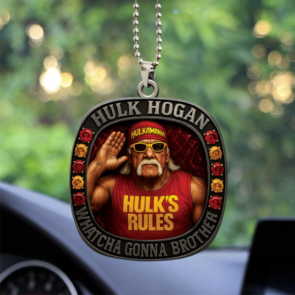 Hulk Hogan Custom shape 2-sided Acrylic Car Ornament - TANTN 15124