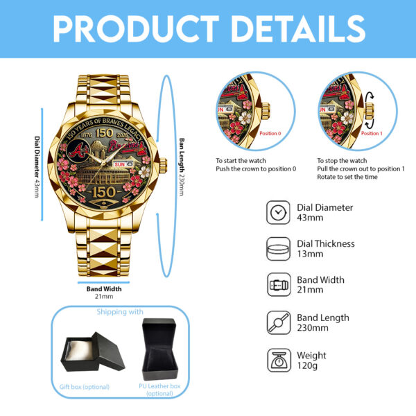 Atlanta Braves Alloy Luxury Quartz Watch - TANTN 15250