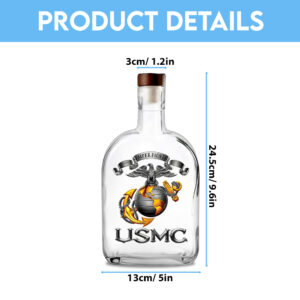 US Marine Corps 25oz Empty Whiskey Bottle - MAITM 12413