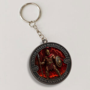 US Marine Corps Custom Shape 2-sided Keychain - MAITM 12398