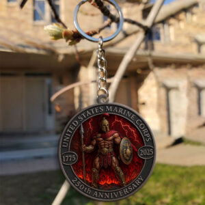 US Marine Corps Custom Shape 2-sided Keychain - MAITM 12398