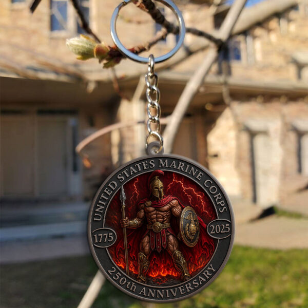 US Marine Corps Custom Shape 2-sided Keychain - MAITM 12398