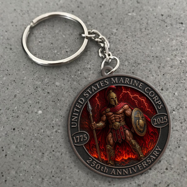 US Marine Corps Custom Shape 2-sided Keychain - MAITM 12398