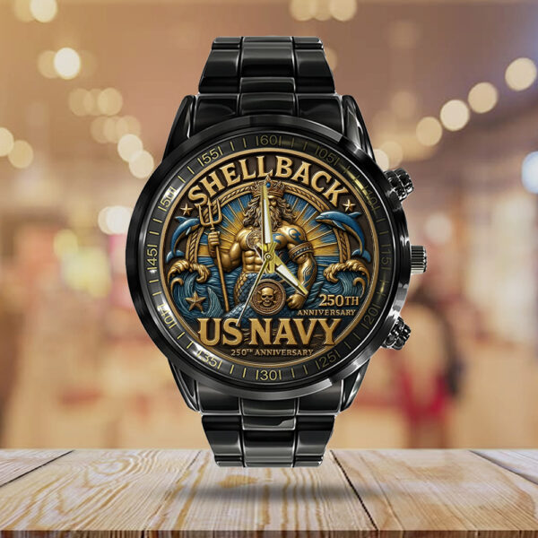 US Navy Black Stainless Steel Watch - MAITM 12525